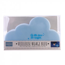 Grossiste veilleuse en forme de nuage bleu 15x25x12cm