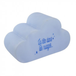 Grossiste veilleuse en forme de nuage bleu 15x25x12cm