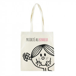 Grossiste tote bag en toile avec anse 36.5x42cm Mr et Mme rose