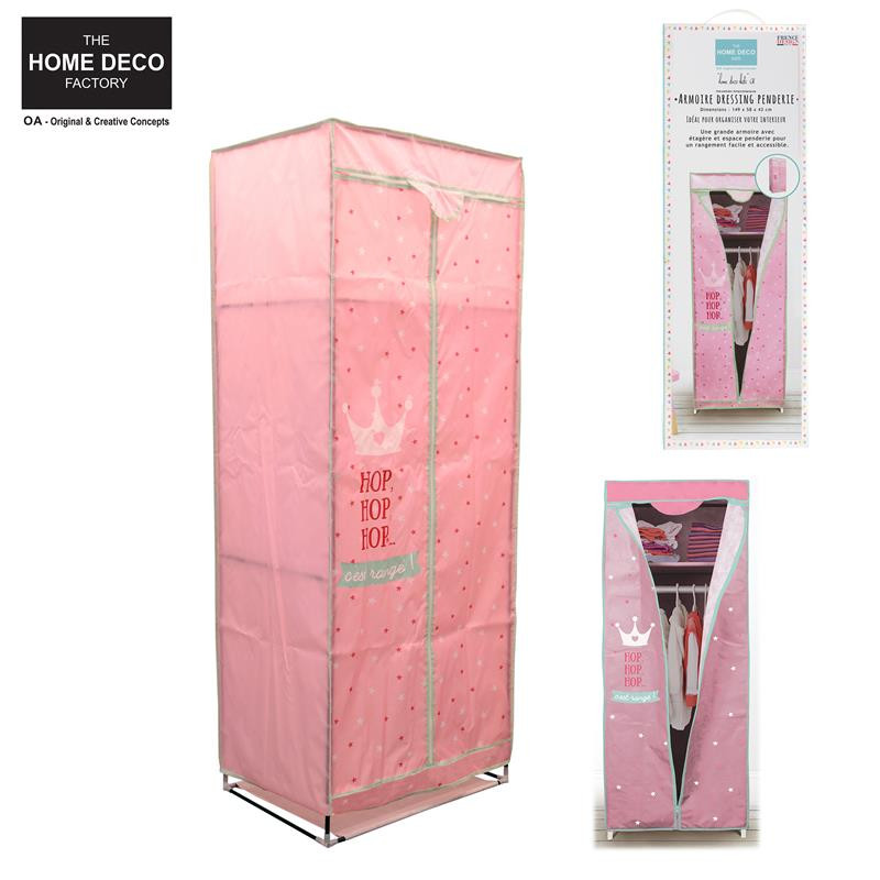 Grossiste armoire à dressing rose 149x43x58cm