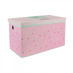 Grossiste coffre de rangement pliable rose 60x60x35cm