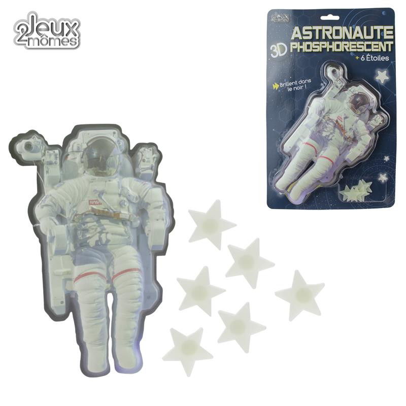 Grossiste astronaute 3D et étoile phosphorescente x6