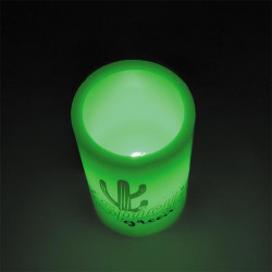 Bougie LED colorée pour déco 12.5x7.5cm verte