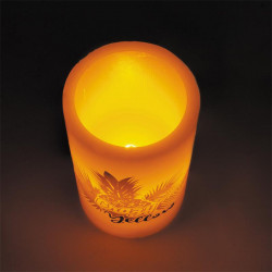 Bougie LED colorée pour déco 12.5x7.5cm orange