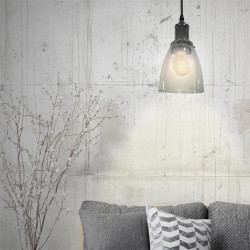 Grossiste suspension en verre fumé gris en forme de cloche