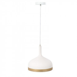 Grossiste suspension en forme de cloche blanche avec cercle doré