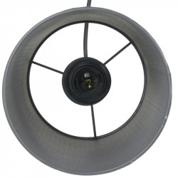 Grossiste suspension cylindrique en métal gris perforé