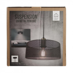 Grossiste suspension moderne en métal gris perforé