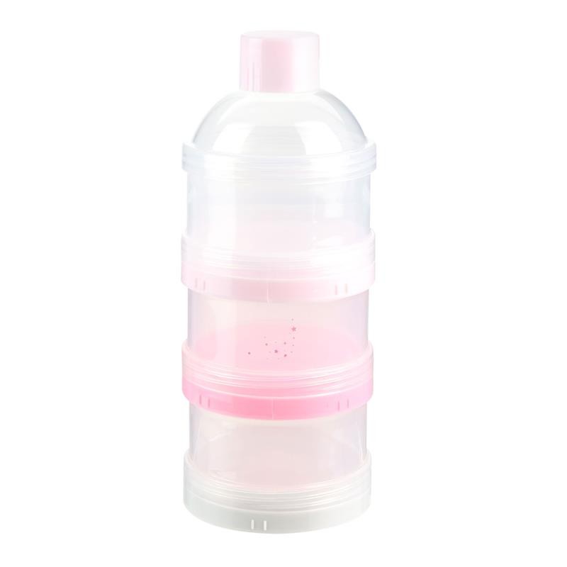 Grossiste et fournisseur. Boîte doseuse lait poudre empilable x3 rose