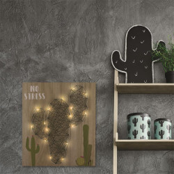 Grossiste décoration murale LED illustration cactus