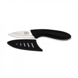 Grossiste et fournisseur. Couteau céramique 7,5 cm manche soft avec étui