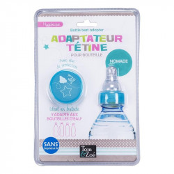 Grossiste et fournisseur. Adaptateur tétine pour bouteille bleu