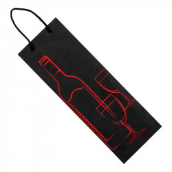 Grossiste et fournisseur. Sac cadeau bouteille papier rouge