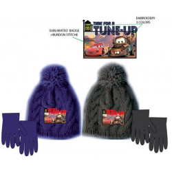 Grossiste ensemble bonnet et gants en laine cars disney