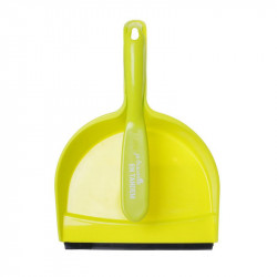 Grossiste pelle et balayette en silicone 33cm jaunes