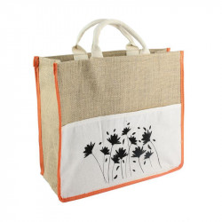 Grossiste sac shopping en toile orange