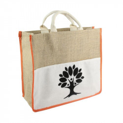 Grossiste sac shopping en toile orange