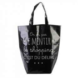 Grossiste sac shopping 44x45x22cm noir