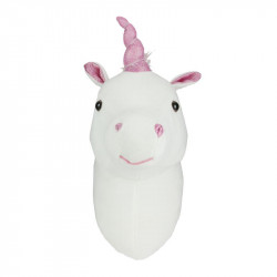 Grossiste tête de licorne murale rose