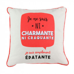 Grossiste coussin avec illustration à message rouge