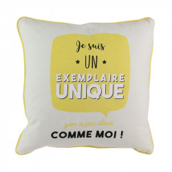 Grossiste coussin avec illustration à message jaune