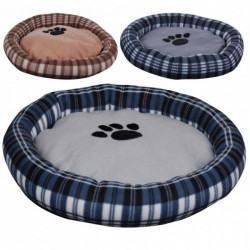 Plaid pattern soft dog bed