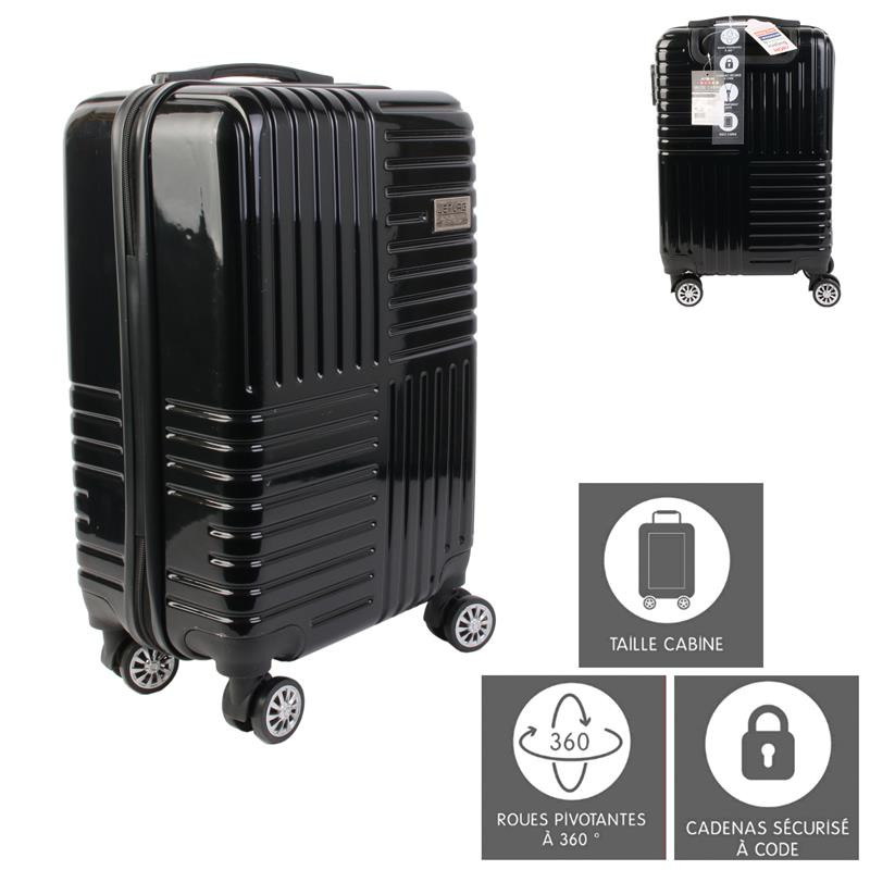 Grossiste valise cabine noire Berlin 35L