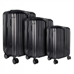 Grossiste valise noire Londres x3 (40L - 65L - 100L)