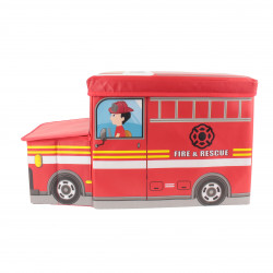 Grossiste coffre de rangement en forme de bus rouge