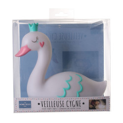 Grossiste veilleuse en forme de cygne 24x12x22cm