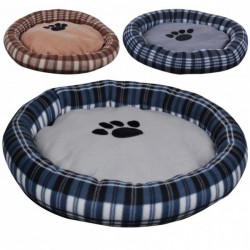 Plaid pattern soft dog bed