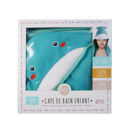 Grossiste cape de bain pour enfant 84x84cm bleue