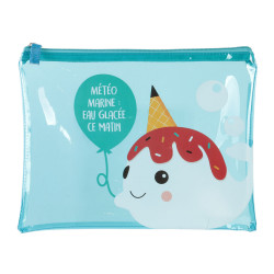 Grossiste pochette bleue pour enfant 20x26cm