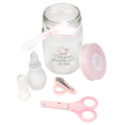 Grossiste Mason jar spécial hygiène rose