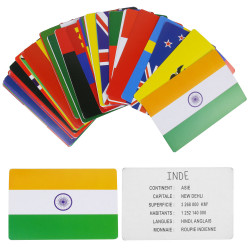 Grossiste carte éducative spécial pays et drapeaux x60