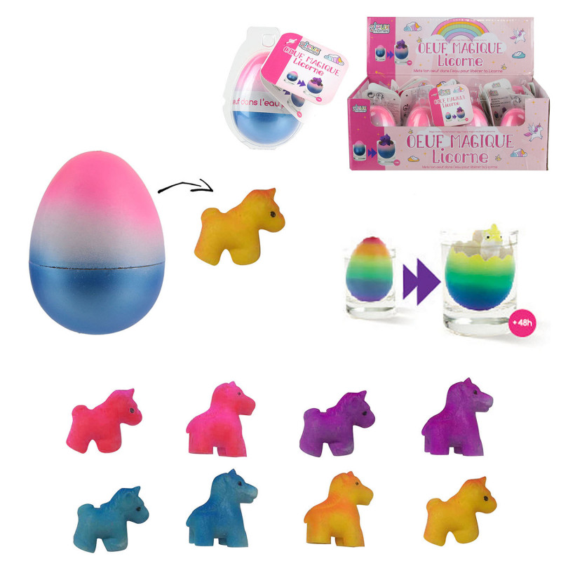 Grossiste oeuf magique multicolore licorne