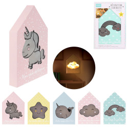 Grossiste décoration lumineuse maison en bois pour enfant spécial licorne