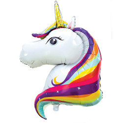 Grossiste ballon en aluminium en forme de licorne 100cm