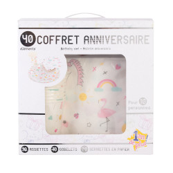 Grossiste set accessoire d'anniversaire rose x40