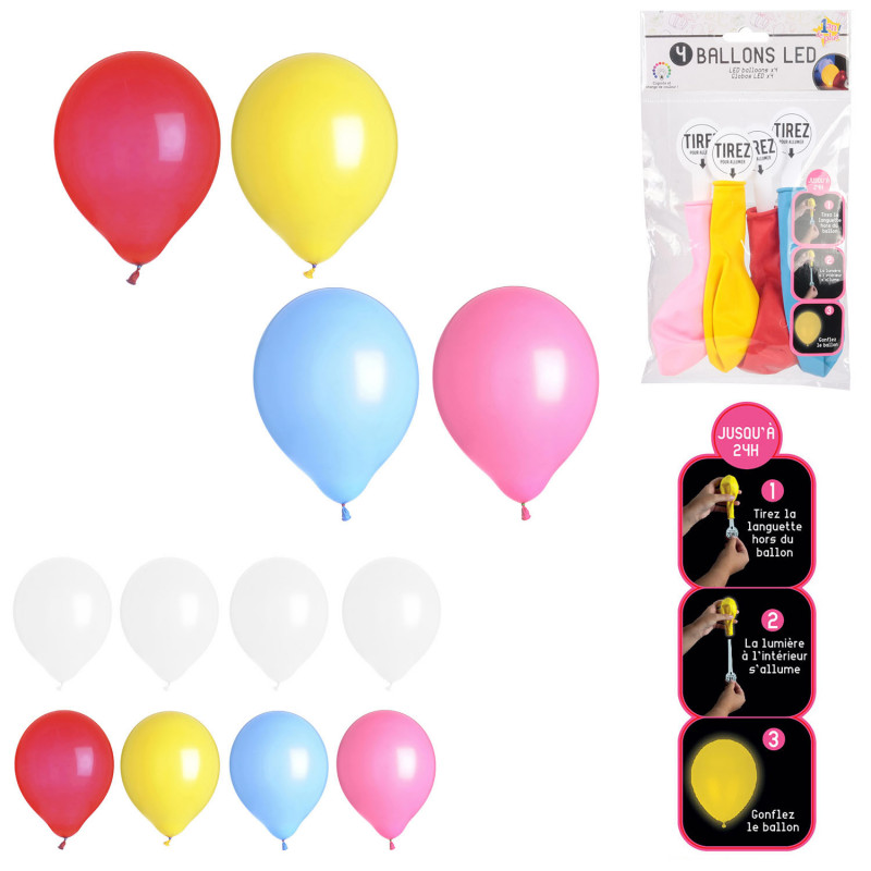 Grossiste ballon LED x4