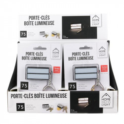 Grossiste et fournisseur. Porte-clés boîte lumineuse avec 75 lettres