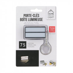 Grossiste et fournisseur. Porte-clés boîte lumineuse avec 75 lettres