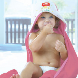 Grossiste cape de bain 75x75cm rose