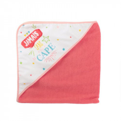 Grossiste cape de bain 75x75cm rose