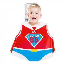 Grossiste bavoir Superbébé bleu et rouge