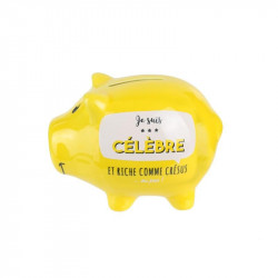 Grossiste et fournisseur. Tirelire en forme de cochon jaune