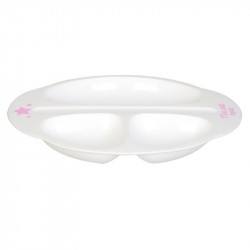 Grossiste assiette pour bébé compartimentée rose