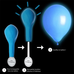 Grossiste ballon LED bleu x4