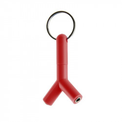 Grossiste et fournisseur. Adaptateur double prise Jack rouge.