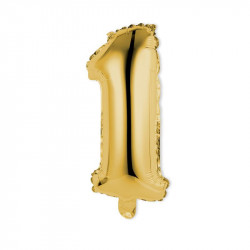 Grossiste ballon en forme de chiffre réutilisable doré 35cm
